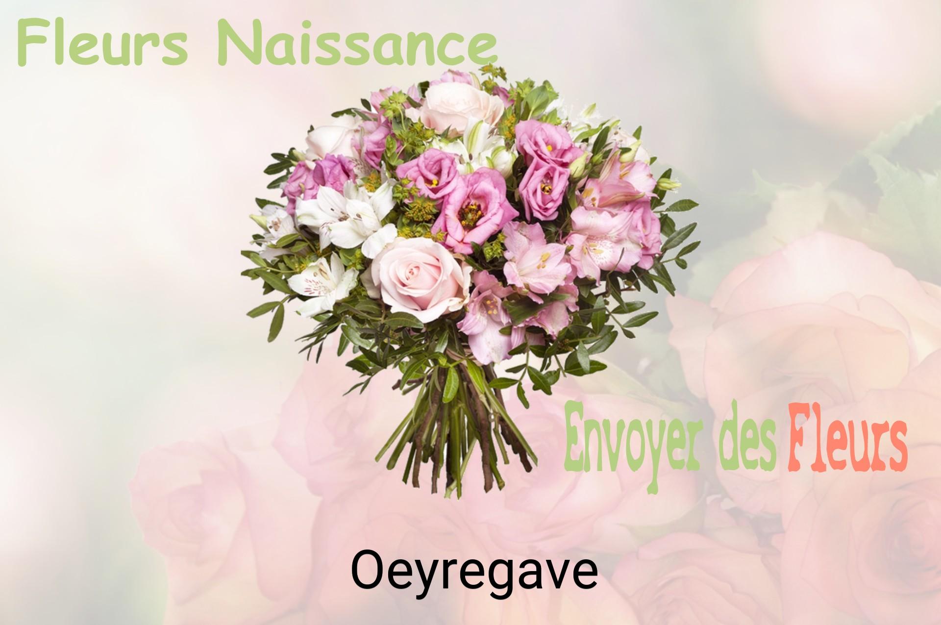 Bouquet de fleurs de naissance livré à Oeyregave
